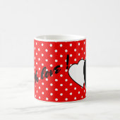 Rote Punkte Kaffeetasse (Mittel)