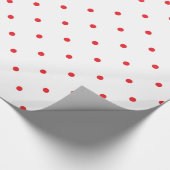 Rote Punkte klein Geschenkpapier (Ecke)