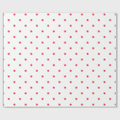 Rote Punkte klein Geschenkpapier (Flach)