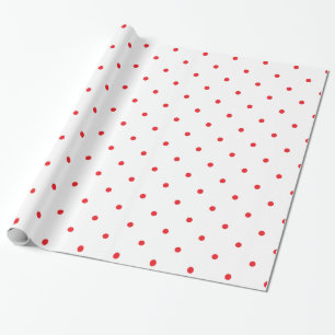 Rote Punkte klein Geschenkpapier
