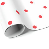 Rote Punkte klein Geschenkpapier (Rolleneckpunkt)