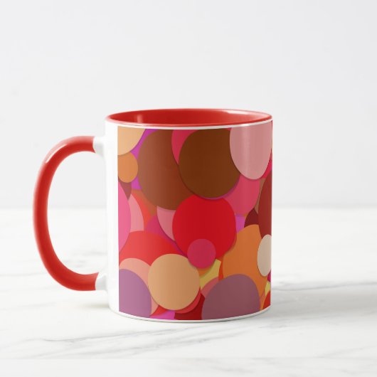rote Punkte Konfetti Kaffeetasse (Links)