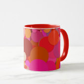 rote Punkte Konfetti Kaffeetasse (VorderseiteRechts)