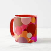 rote Punkte Konfetti Kaffeetasse (Vorderseite Links)