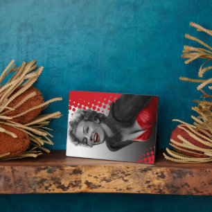 Rote Punkte Marilyn Fotoplatte
