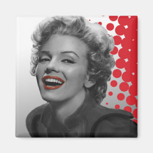 Rote Punkte Marilyn Magnet
