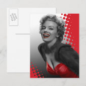 Rote Punkte Marilyn Postkarte (Vorne/Hinten)