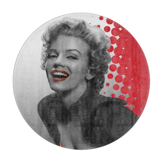 Rote Punkte Marilyn Schneidebrett (Vorderseite)
