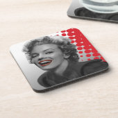 Rote Punkte Marilyn Untersetzer (Linke Seite)