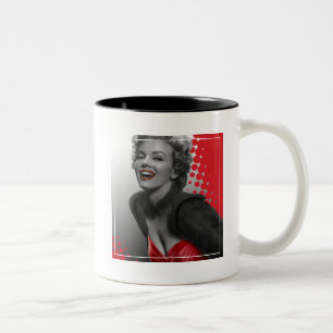 Rote Punkte Marilyn Zweifarbige Tasse
