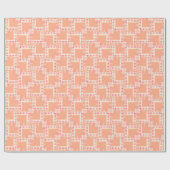 Rote Punkte + Peach squares GIF-Papier Geschenkpapier (Flach)