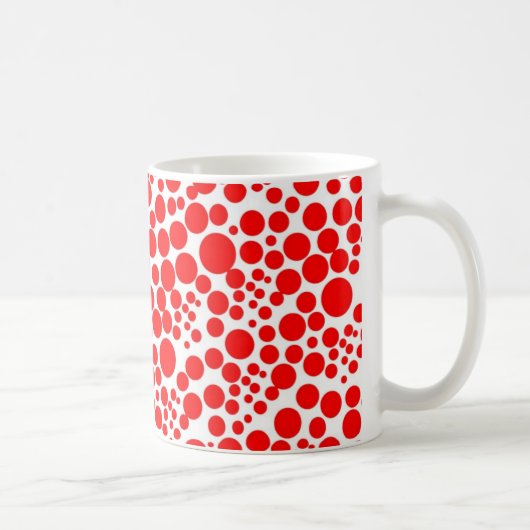 rote punkte pünktchen polka kreise tupfen schnee kaffeetasse (Rechts)