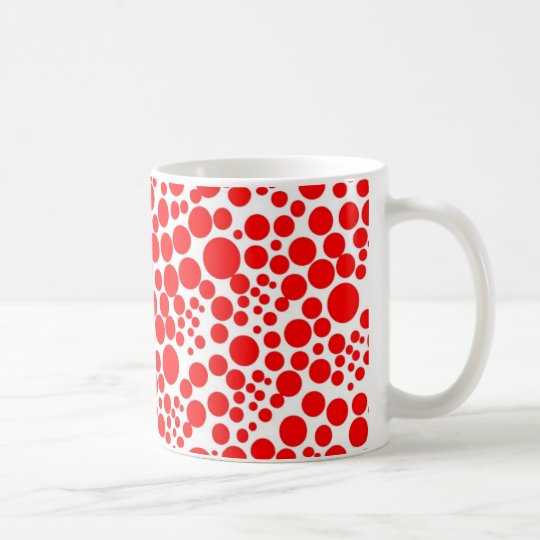 rote punkte pünktchen polka kreise tupfen schnee kaffeetasse