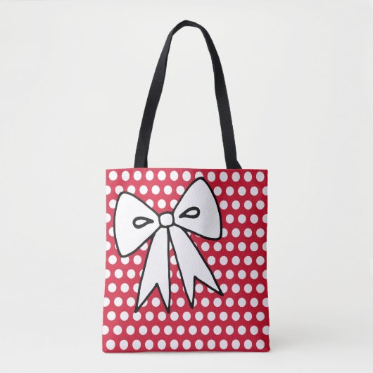 Rote Punkte-Schleifen-Tasche Tasche (Vorderseite)