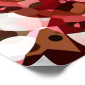 Rote Punkte Spiral Poster (Ecke)