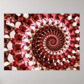 Rote Punkte Spiral Poster (Vorne)