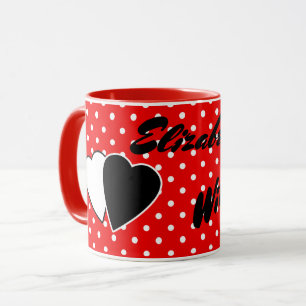 Rote Punkte-Tanzkleid oder Rotes Punkte-Kleid, im  Tasse