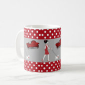 Rote Punkte-Tasse Kaffeetasse (Vorderseite Links)