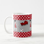 Rote Punkte-Tasse Kaffeetasse (Links)