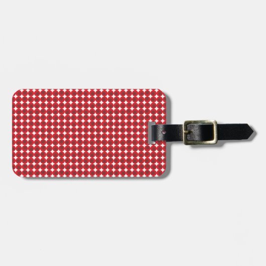 Rote Punkte und Kreise Gepäckanhänger (Vorderseite horizontal)