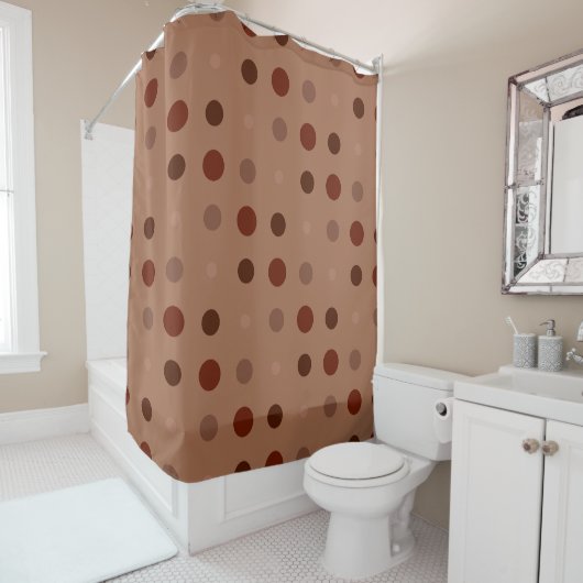 Rote Punkte und Rostpunkte Duschvorhang (Beispiel)