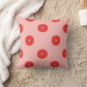 Rote Punkte werfen Kissen (Decke)