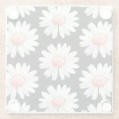 Rote Punktedaisy Glasuntersetzer (Rückseite)