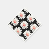 Rote Punktierte Gänseblümchen Serviette (Ecke)