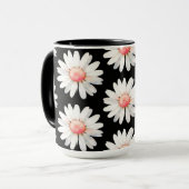 Rote Punktierte Gänseblümchen Tasse (Vorderseite Links)