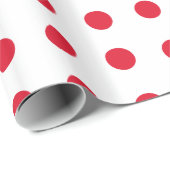 rote Punktmuster Geschenkpapier (Rolleneckpunkt)