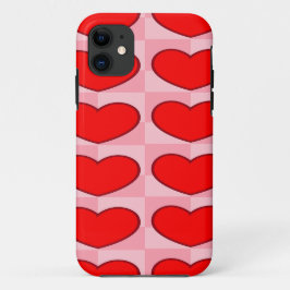 Rote Quadrate der Liebe Case-Mate iPhone Hülle