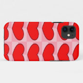 Rote Quadrate der Liebe Case-Mate iPhone Hülle (Rückseite (Horizontal))