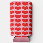 Rote Quadrate der Liebe Selters Dosenkühler (Vorderseite)