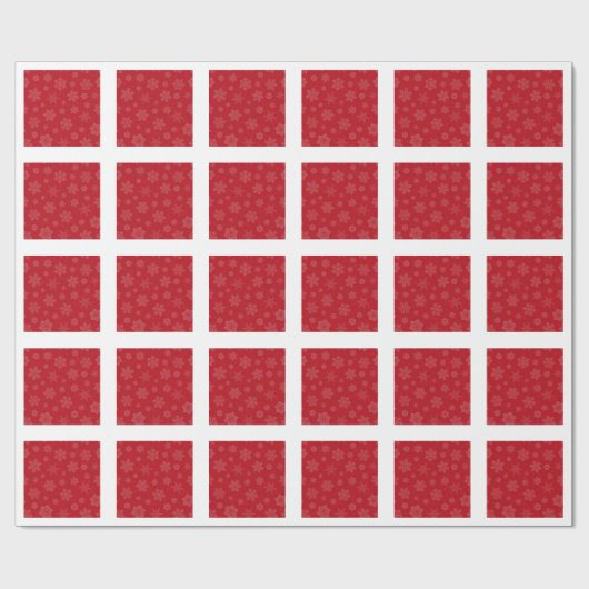 rote Quadrate Geschenkpapier (Flach)