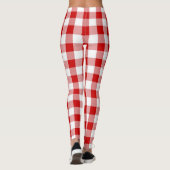 Rote Quadrate Leggings (Rückseite)