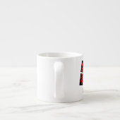 Rote Quadrate mit dem Text "Beams and Gray Ovals" Espressotasse (Rückseite)