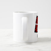 Rote Quadrate mit dem Text "Beams and Gray Ovals" Jumbo-Tasse (Rückseite)