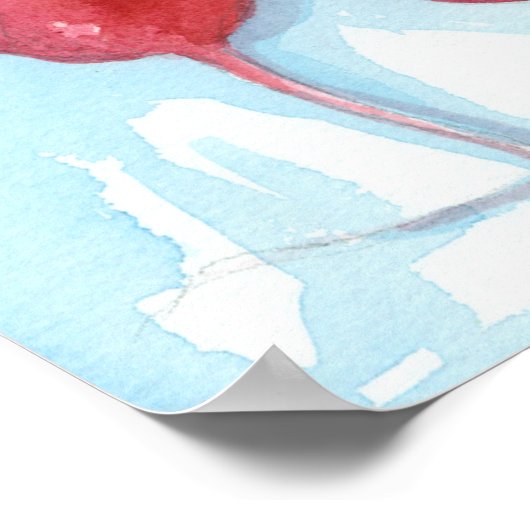 Rote Radieschen Garten Vegetation Poster (Ecke)