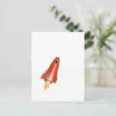 Rote Rakete Postkarte (Stehend Vorderseite)