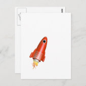 Rote Rakete Postkarte (Vorne/Hinten)