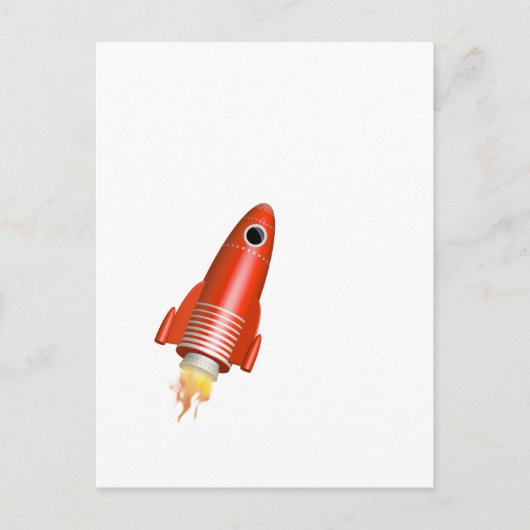 Rote Rakete Postkarte (Vorderseite)