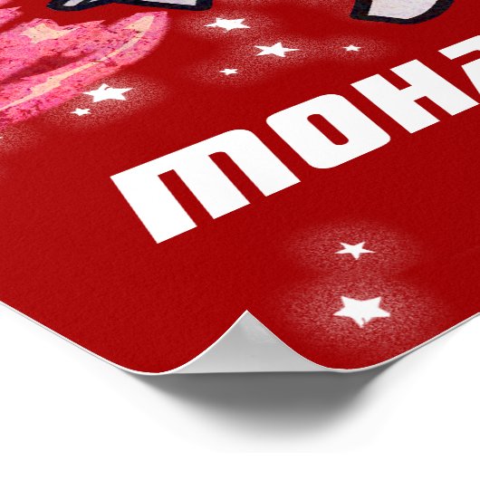 Rote Raketenwerfer-Plakat Poster (Ecke)