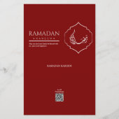 Rote Ramadan Kareem Schokoladenverpackung Islamisc Flyer (Vorne)