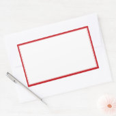 Rote Ränder des Gewürzstrahls, leere rechteckige E Rechteckiger Aufkleber (Umschlag)