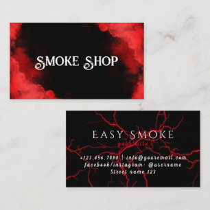 Rote Rauch Shop Vape Visitenkarte