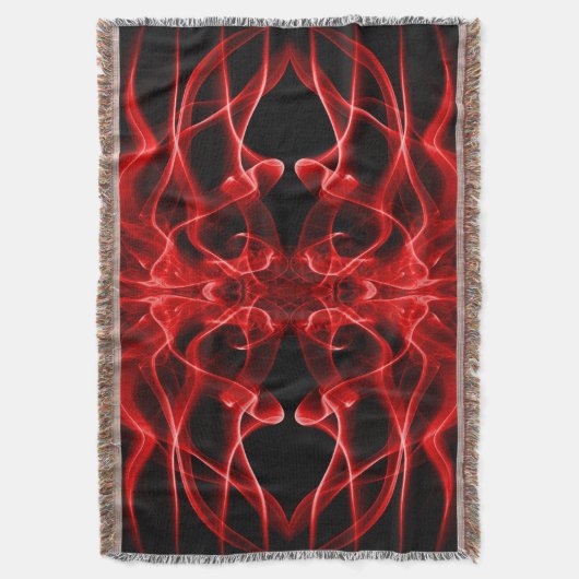 Rote Rauchwolken auf schwarz Decke (Vorderseite Vertikal)