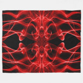 Rote Rauchwolken auf schwarz Fleecedecke (Vorderseite (Horizontal))