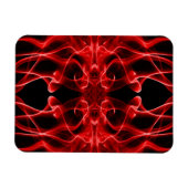 Rote Rauchwolken auf schwarz Magnet (Horizontal)