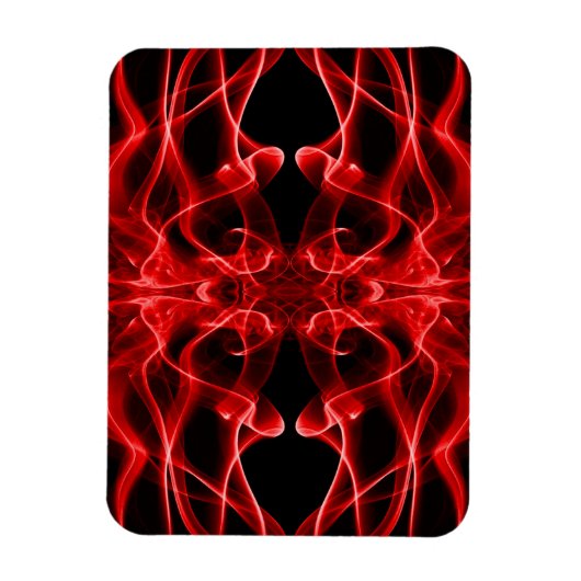 Rote Rauchwolken auf schwarz Magnet (Vertikal)