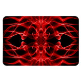 Rote Rauchwolken auf schwarz Magnet (Horizontal)